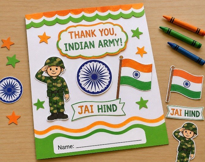 Thank You Card for Indian Army
