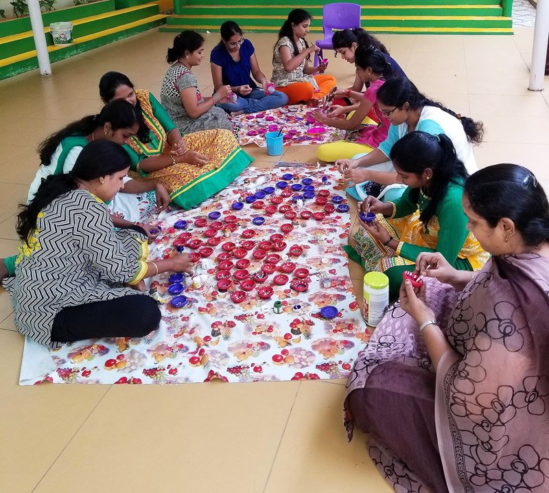 Teachers Painting & Diya Making